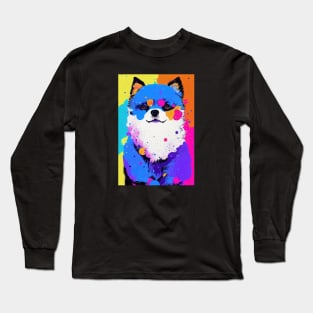 Colorful pomeranian Long Sleeve T-Shirt